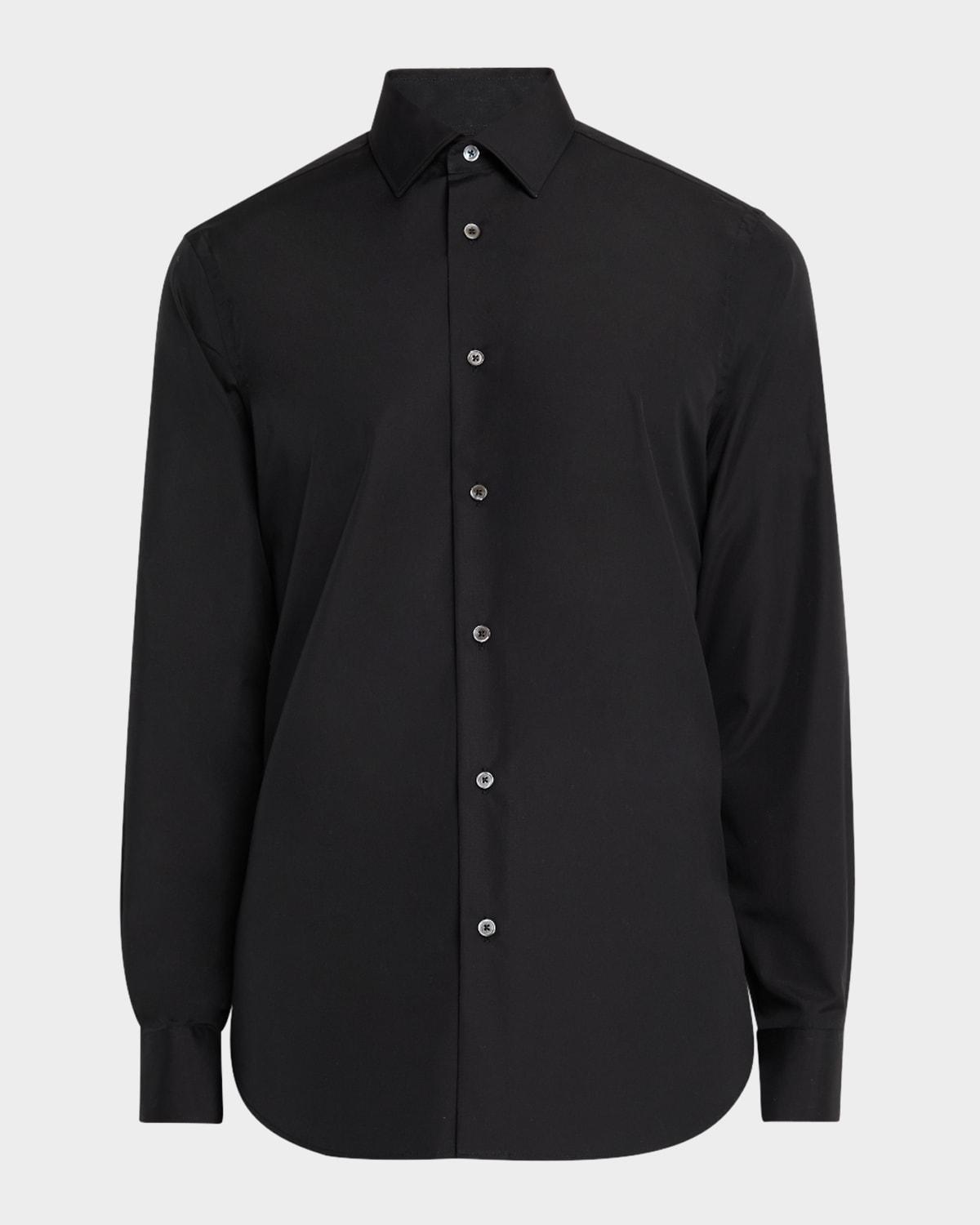 Mens Tailored-Fit Signature Stripe-Cuff Sport Shirt Product Image