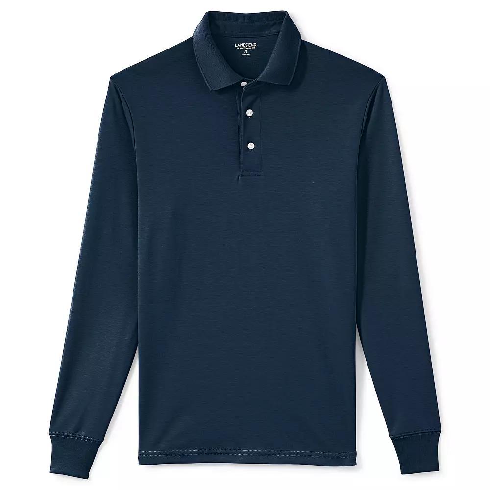 Men's Lands' End Soft Supima Polo, Size: Medium, White Product Image