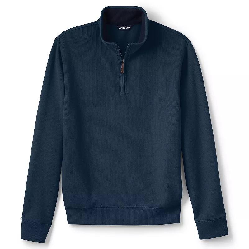 Big & Tall Lands End Bedford Classic-Fit Ribbed Quarter-Zip Sweater, Mens Product Image