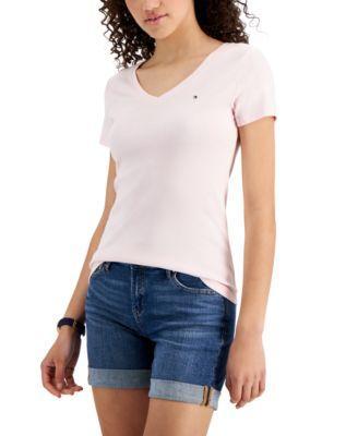 Tommy Hilfiger Womens V-Neck T-Shirt, Created for Macys Product Image