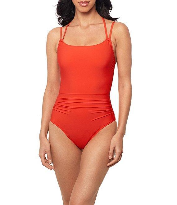 Magicsuit Solid Sigourney Scoop Neck Underwire Strappy Back One Piece Swimsuit Product Image