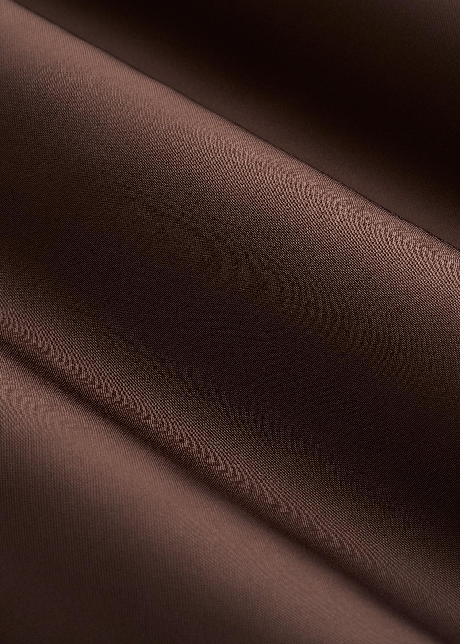 Relaxed Button Up Tall Women's Blouse in Chocolate Mocha Product Image