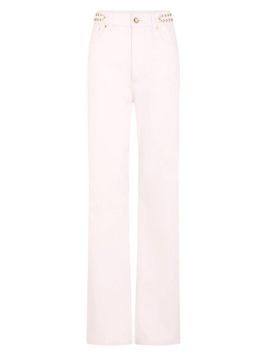 Womens Embellished Mid-Rise Slim Jeans Product Image