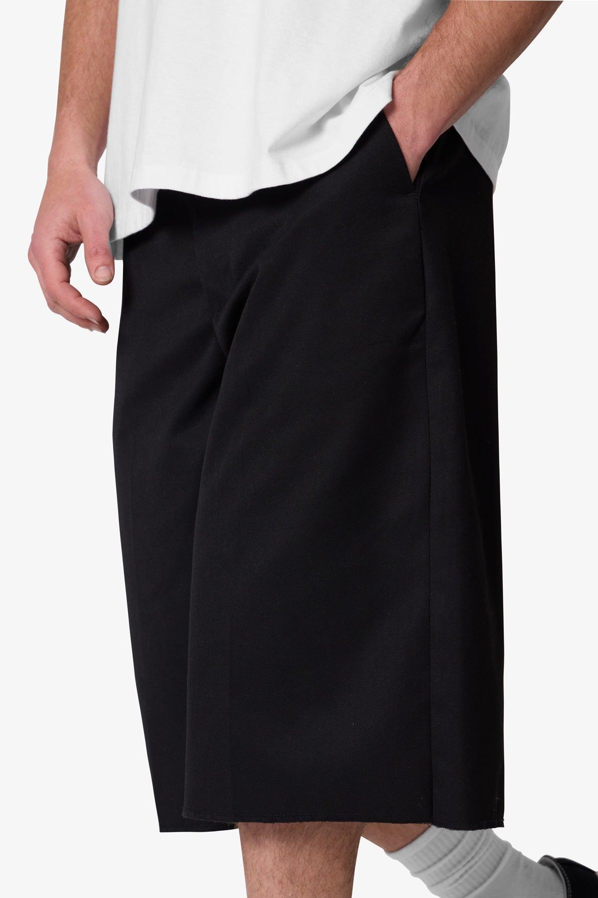 Baggy Pleated Shorts - Black Product Image