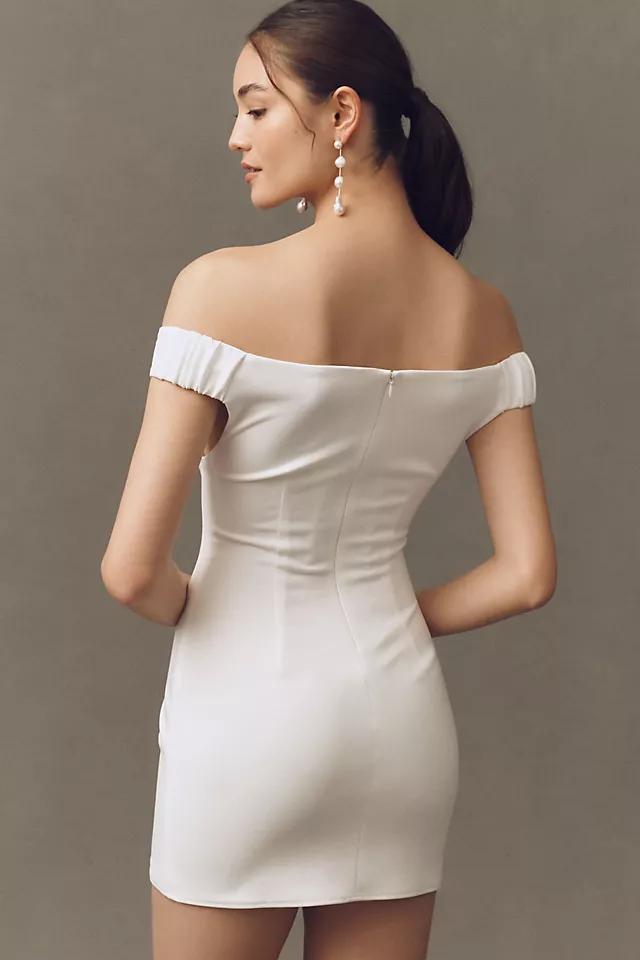 Katie May Nanette Off-The-Shoulder Crepe Mini Dress Product Image
