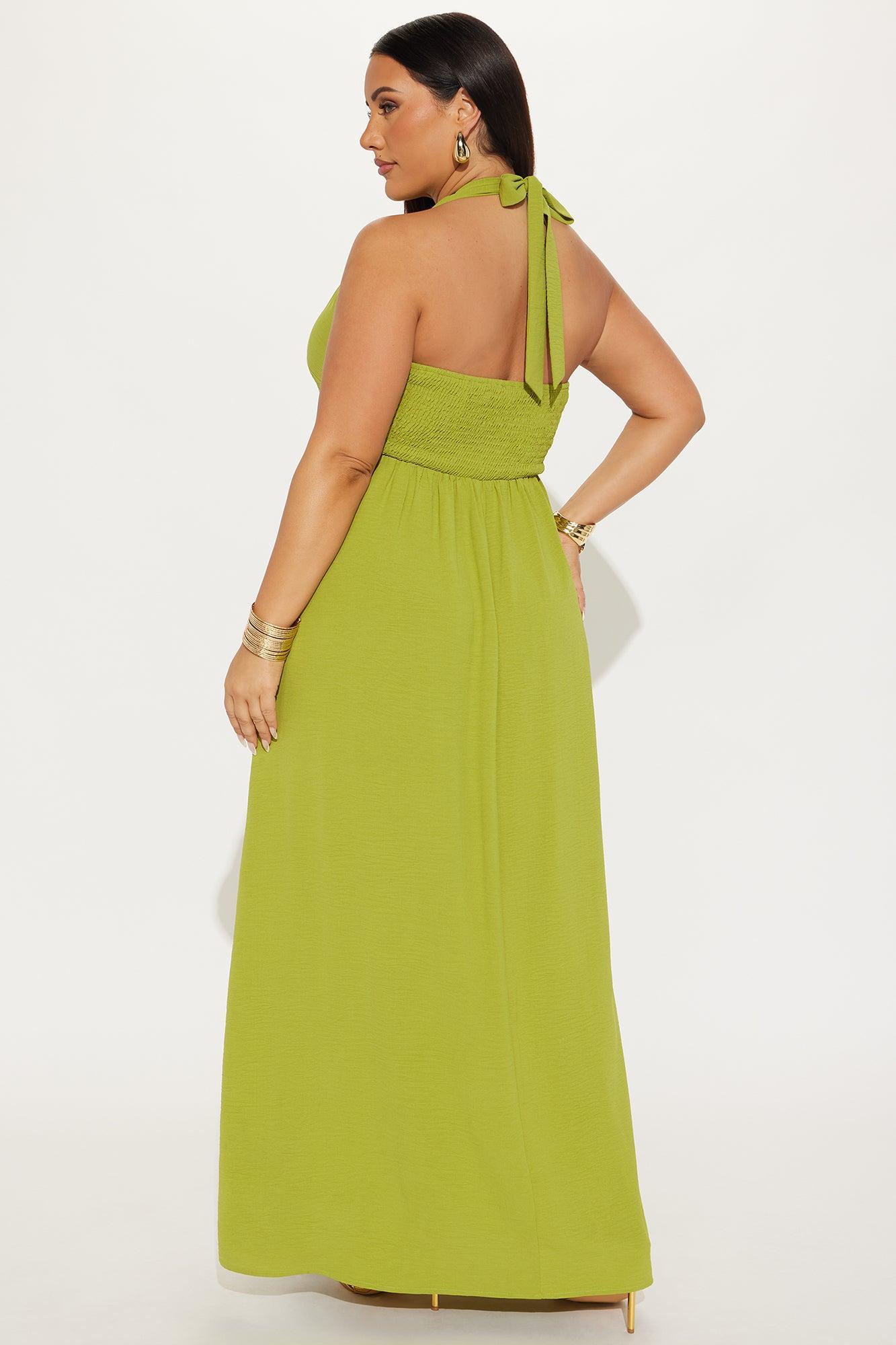 Kimberly Airflow Maxi Dress - Chartreuse Product Image