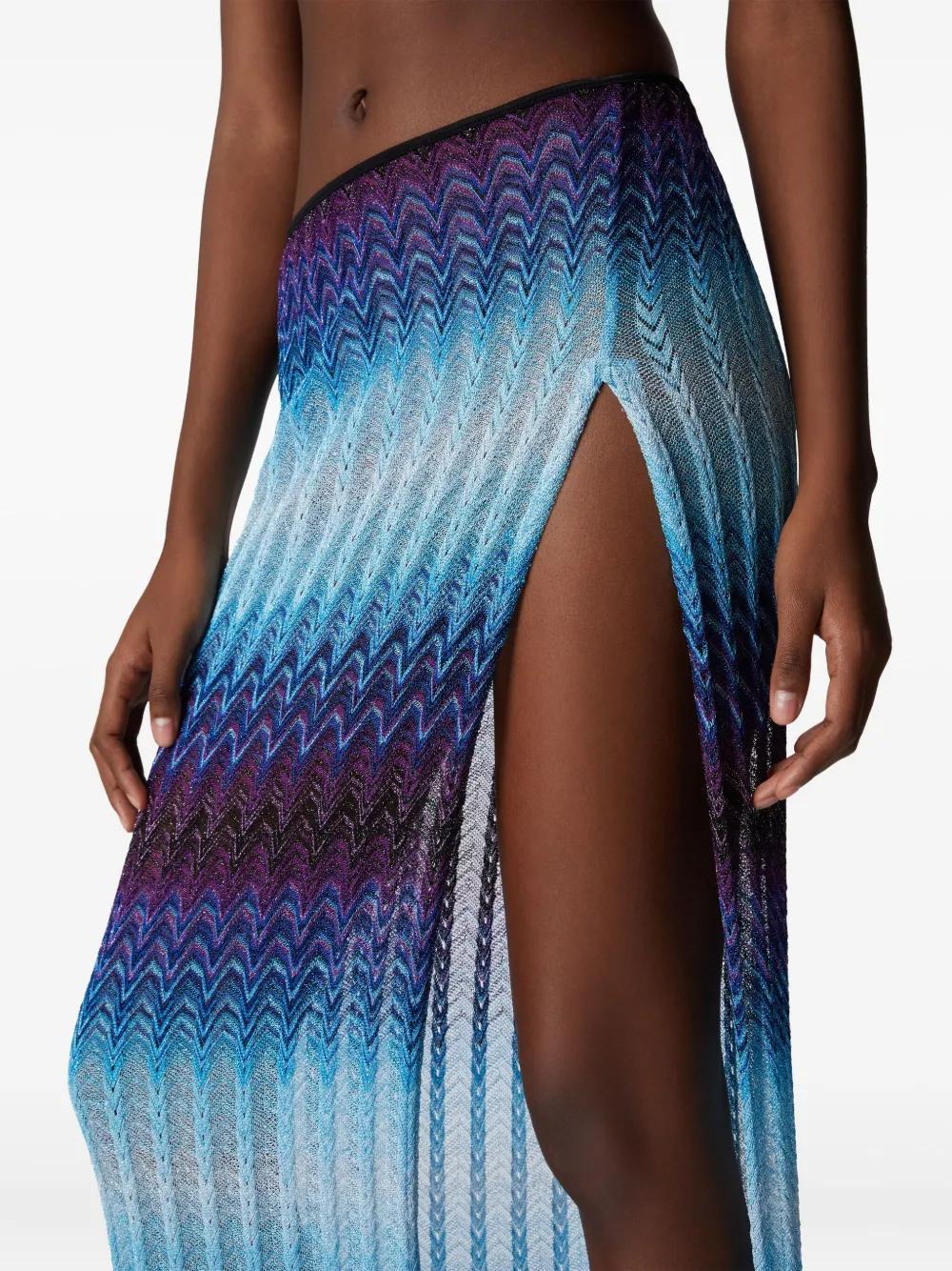 Zigzag-pattern maxi skirt  Product Image