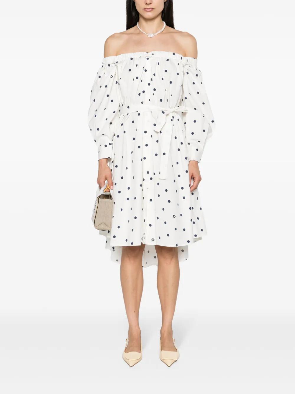 off-shoulder shirt dress Product Image