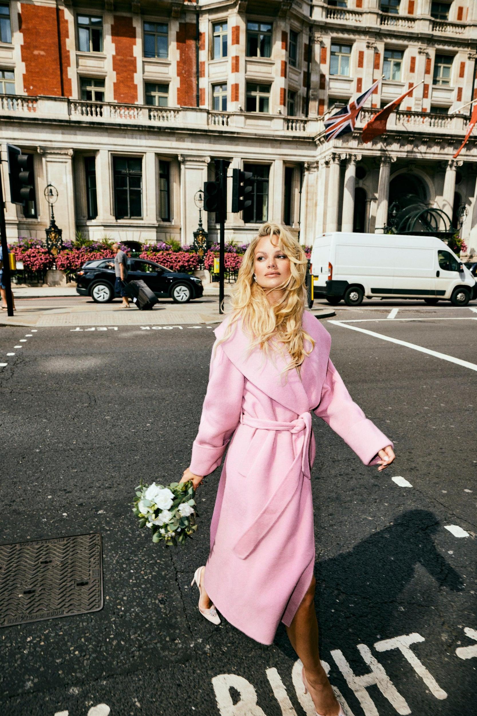 Emmeline Lapel Coat (Pink) (Final Sale) Product Image