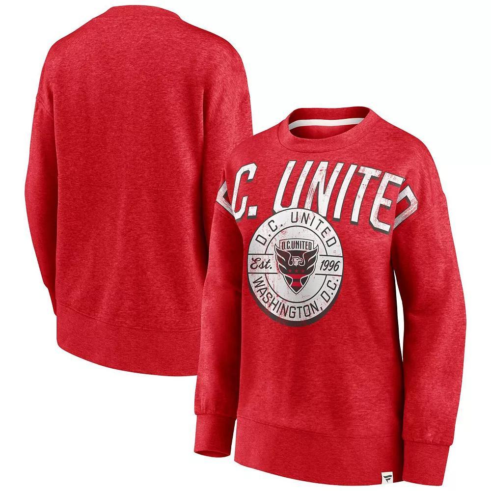 Women's Fanatics Red D.C. United True Classics Oversized Pullover Sweatshirt, Size: Small, Dcu Red Product Image