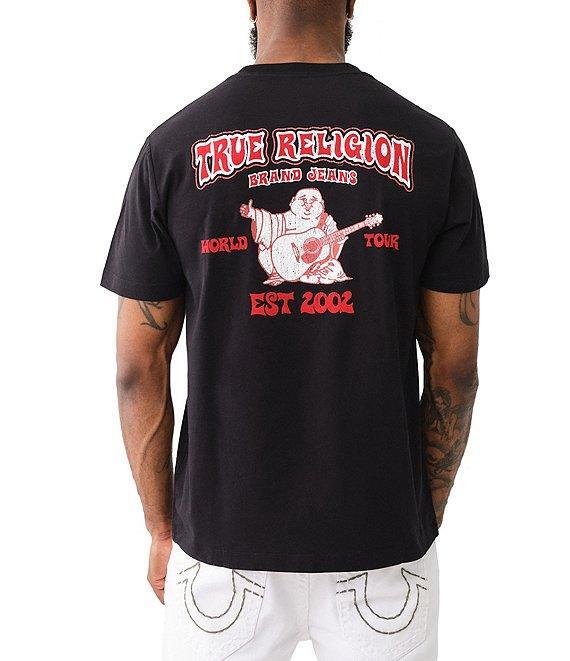 True Religion Arch Buddha Vintage Flock Graphic T-Shirt Product Image