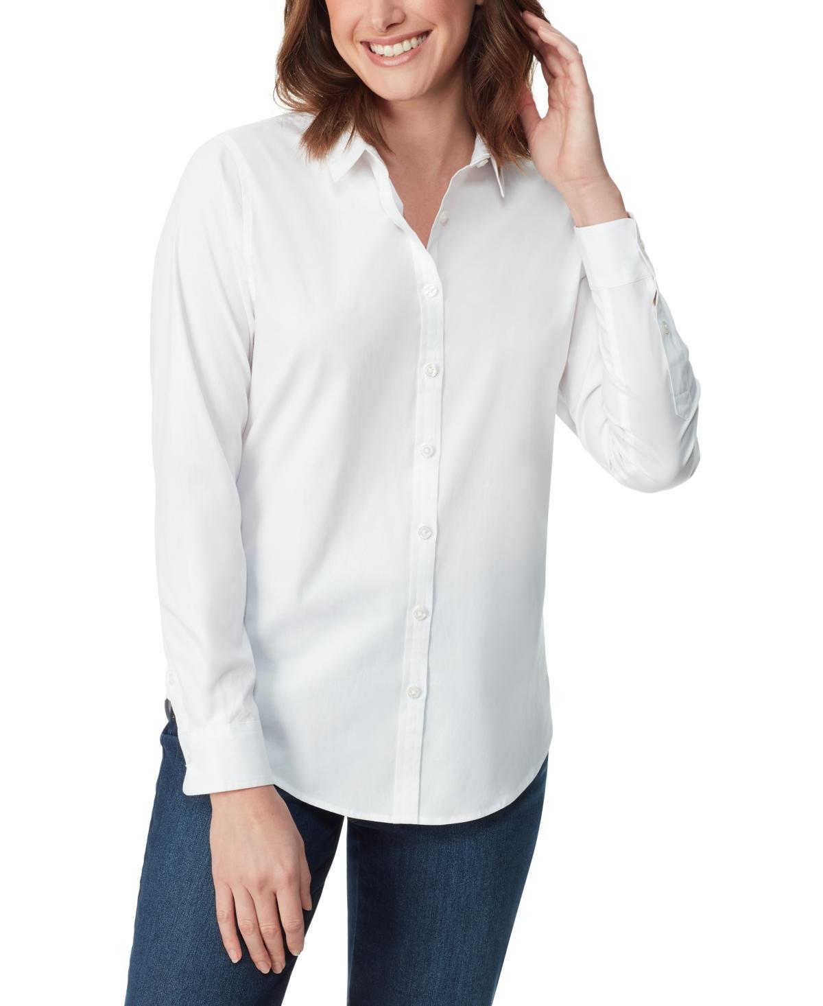 Gloria Vanderbilt Womens Amanda Long-Sleeve Fitted Shirt Product Image