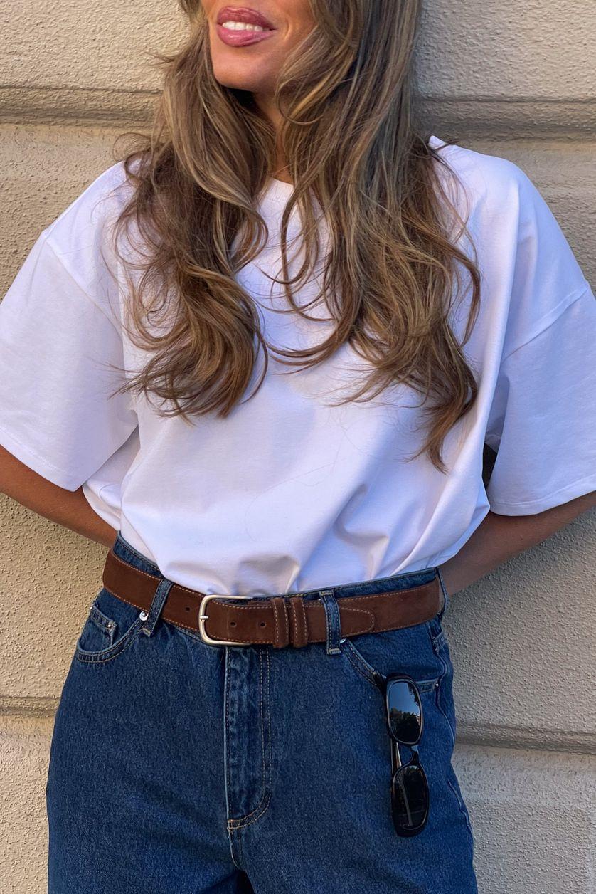 Round Neck Oversized Tee Product Image