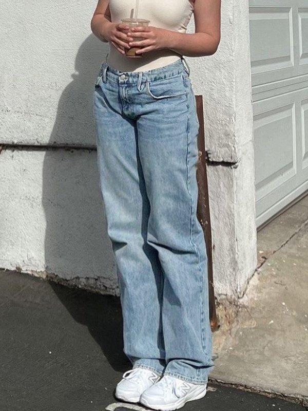 Mid Wash Classic Boyfriend Jeans Product Image