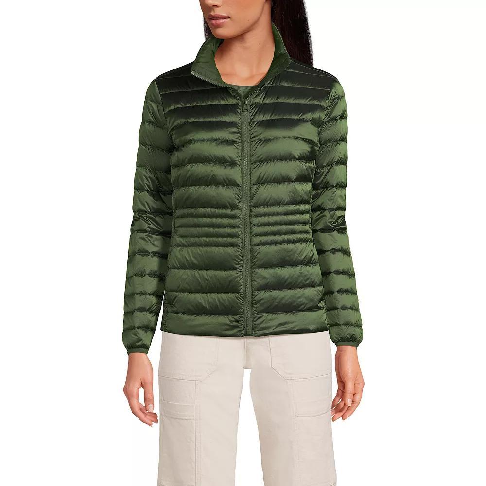 Petite Lands' End Wanderweight Down Puffer Jacket, Women's, Size: Small Petite, Estate Green Shine Product Image