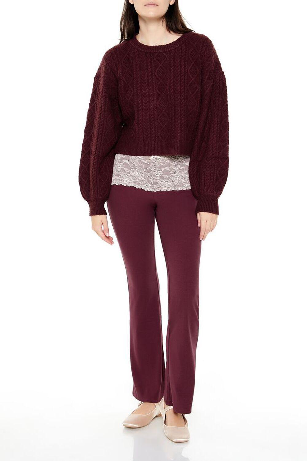 Cropped Cable Knit Sweater | Forever 21 Product Image