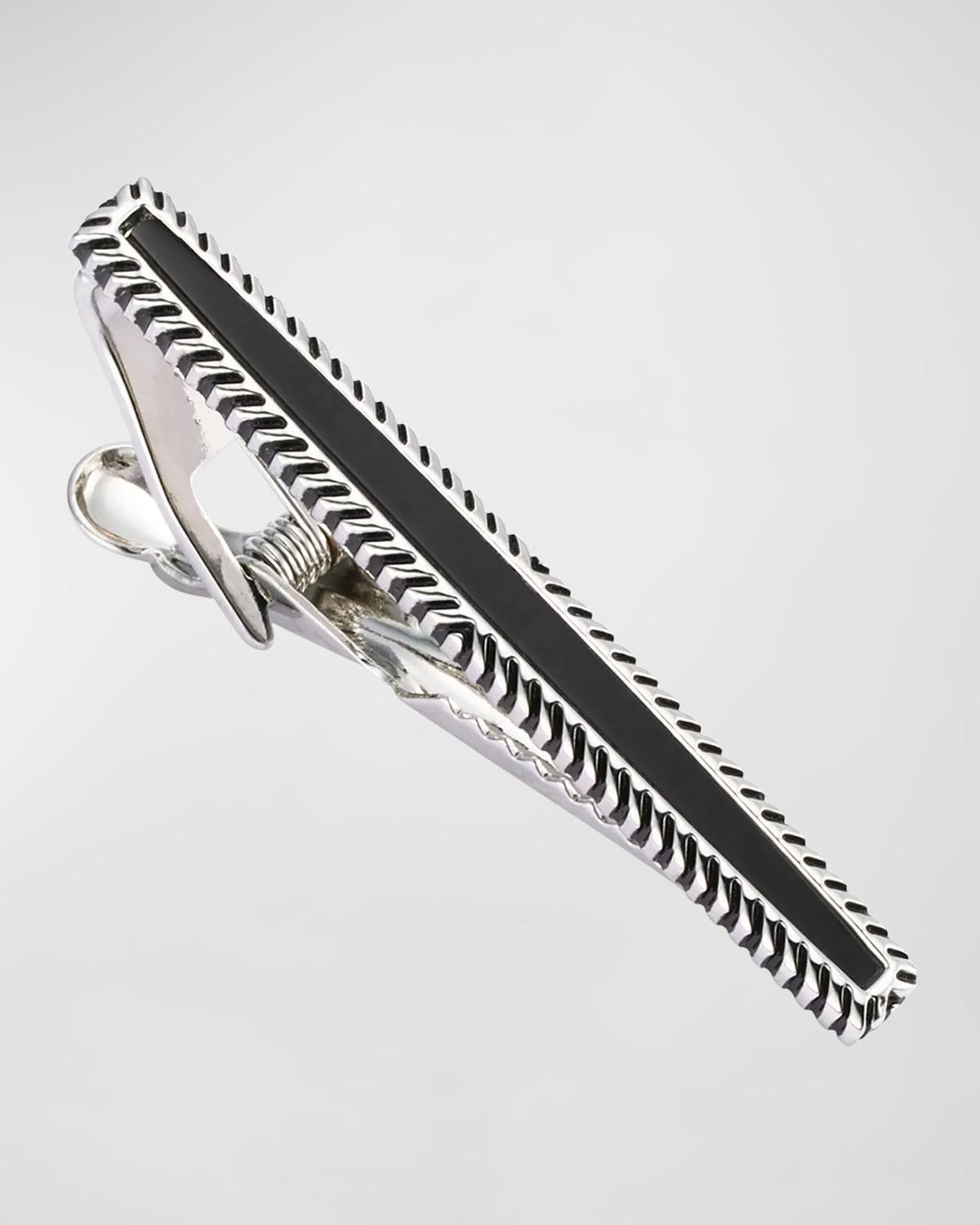 Link Up Black Obsidian Framed Short Tie Bar Product Image