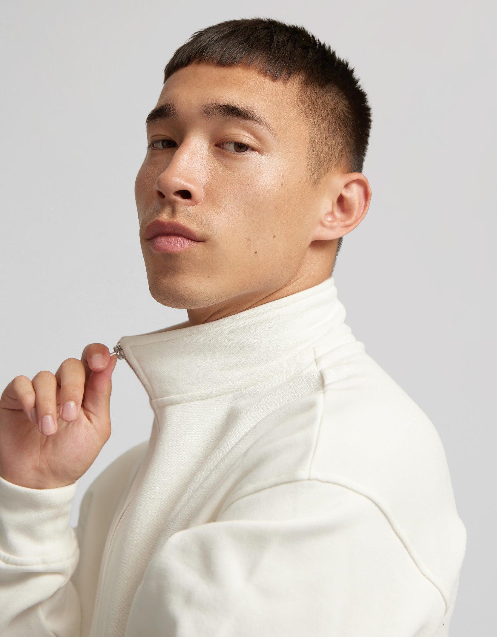 Organic Quarter Zip - Optical White Product Image