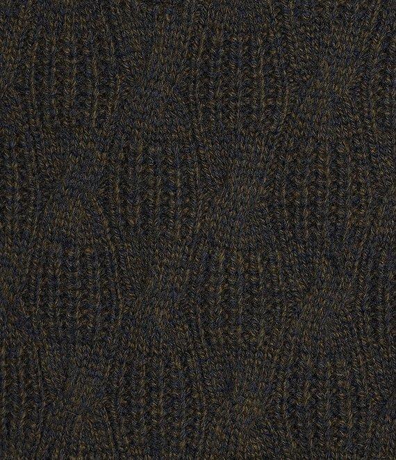 Roundtree & Yorke Long Sleeve Textured Cable Knit Solid Quarter-Zip Sweater Product Image