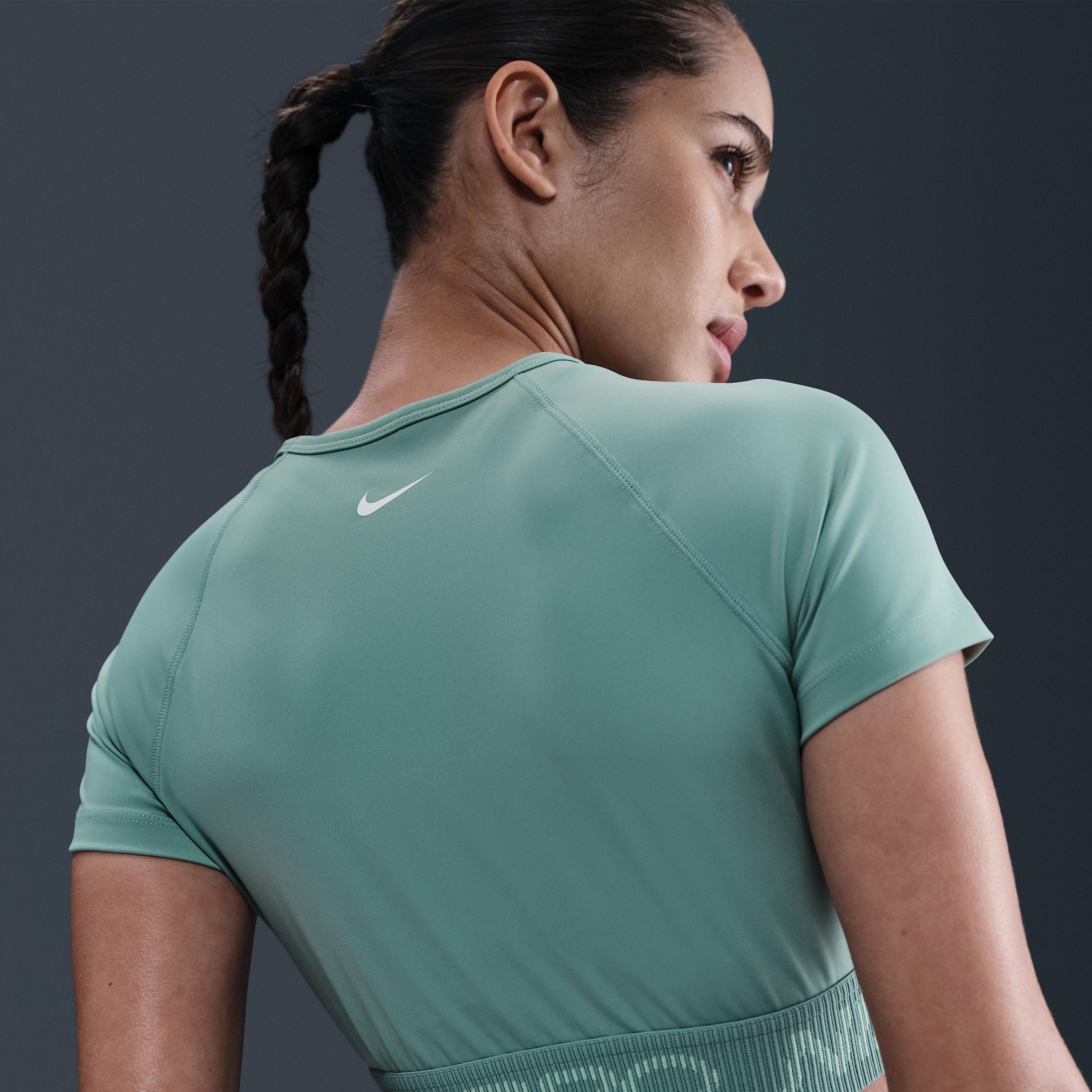 Women's Nike Pro Dri-FIT Short-Sleeve Cropped Graphic Top Product Image
