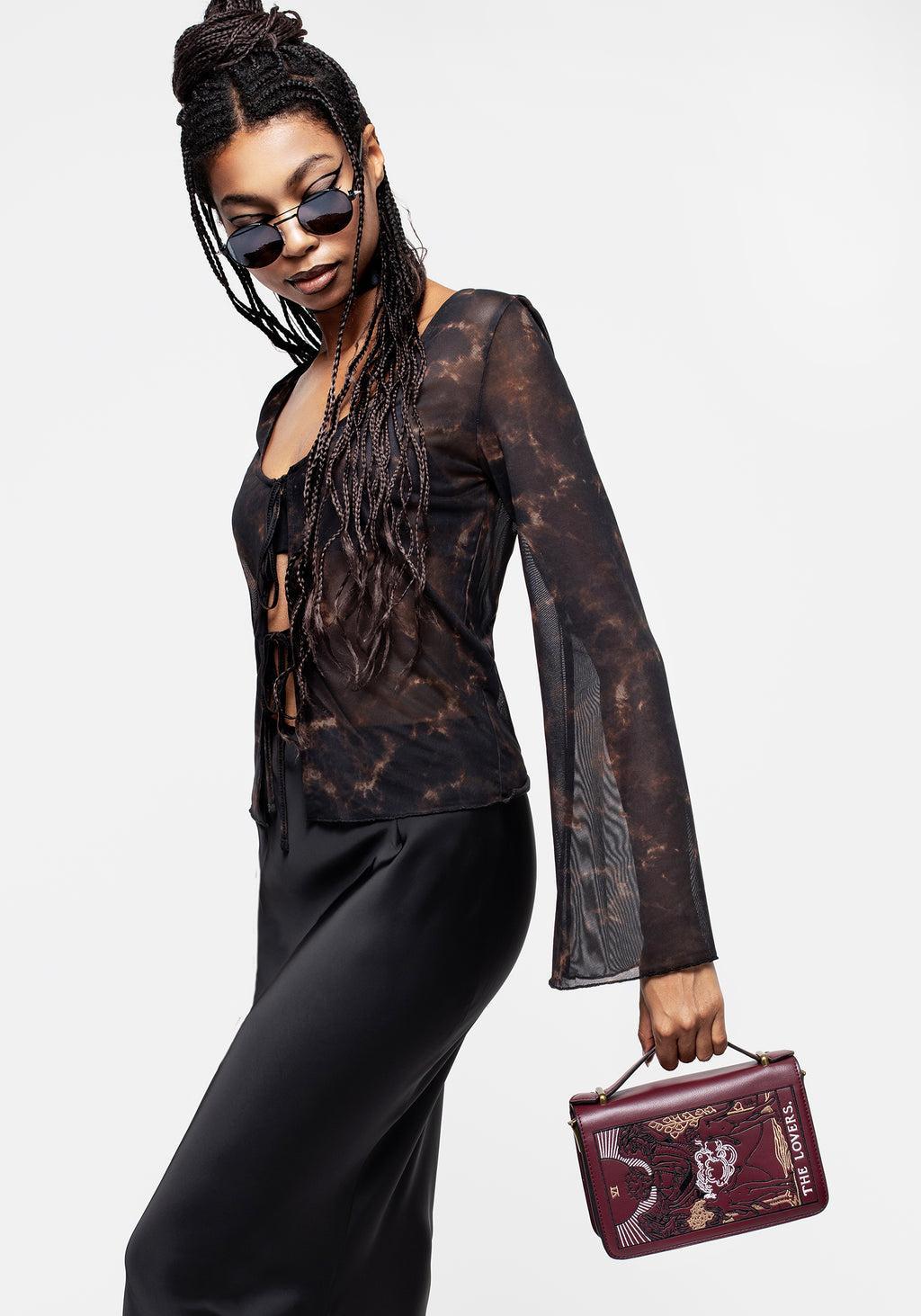 Lovers Embroidered Crossbody Clutch Bag Product Image