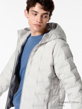 Mens PUFFTECH Parka with Water-Repellent Off White 2XS UNIQLO US Product Image