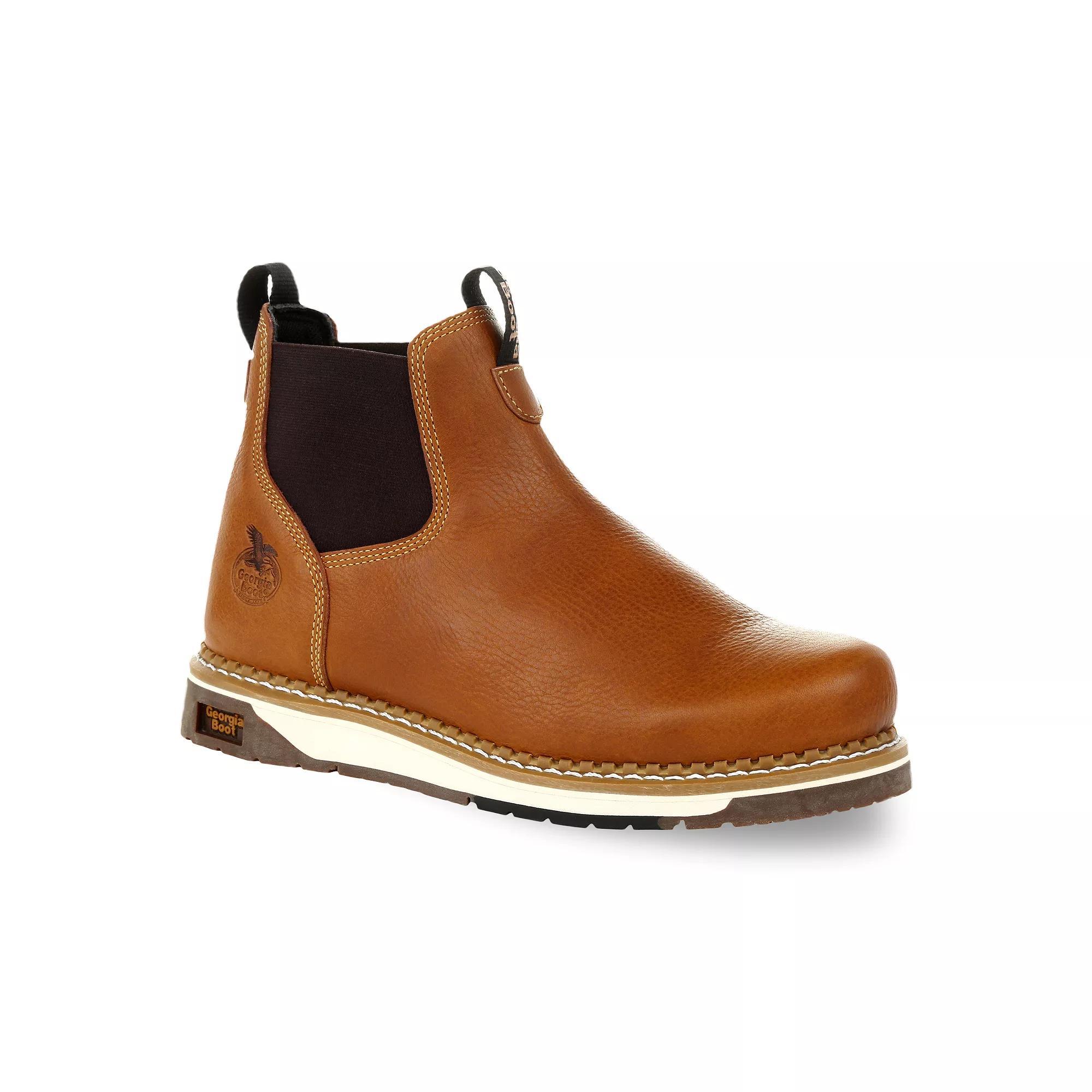 Georgia Boots AMP LT Mens Wedge Chelsea Work Boots Product Image