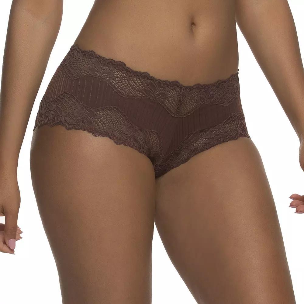 Paramour by Felina Stripe Delight Hipster 735353, Women's, Size: Medium, Pink Product Image