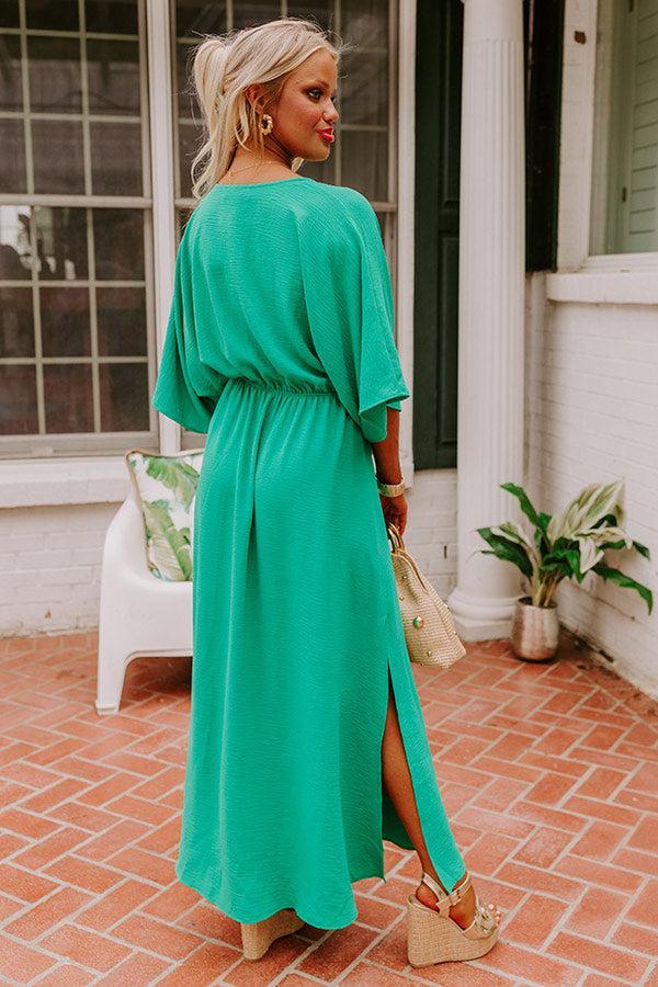 Tulum Vacay Maxi Dress in Green Product Image