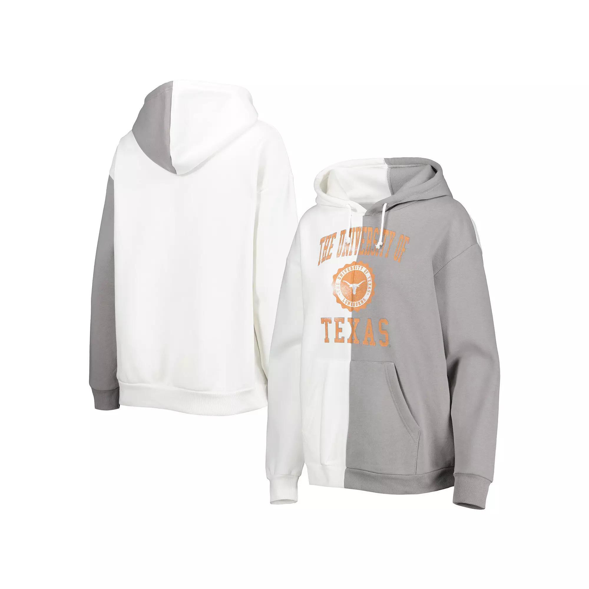 Women's Gameday Couture Gray/White Texas Longhorns Split Pullover Hoodie, Size: 2XL Product Image