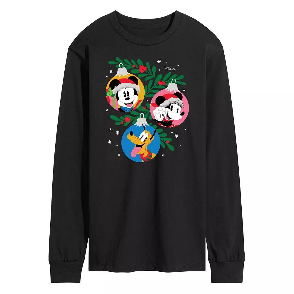 Disney's Mickey Mouse & Friends Men's Long Sleeve Graphic Tee, Size: Large, Black Product Image