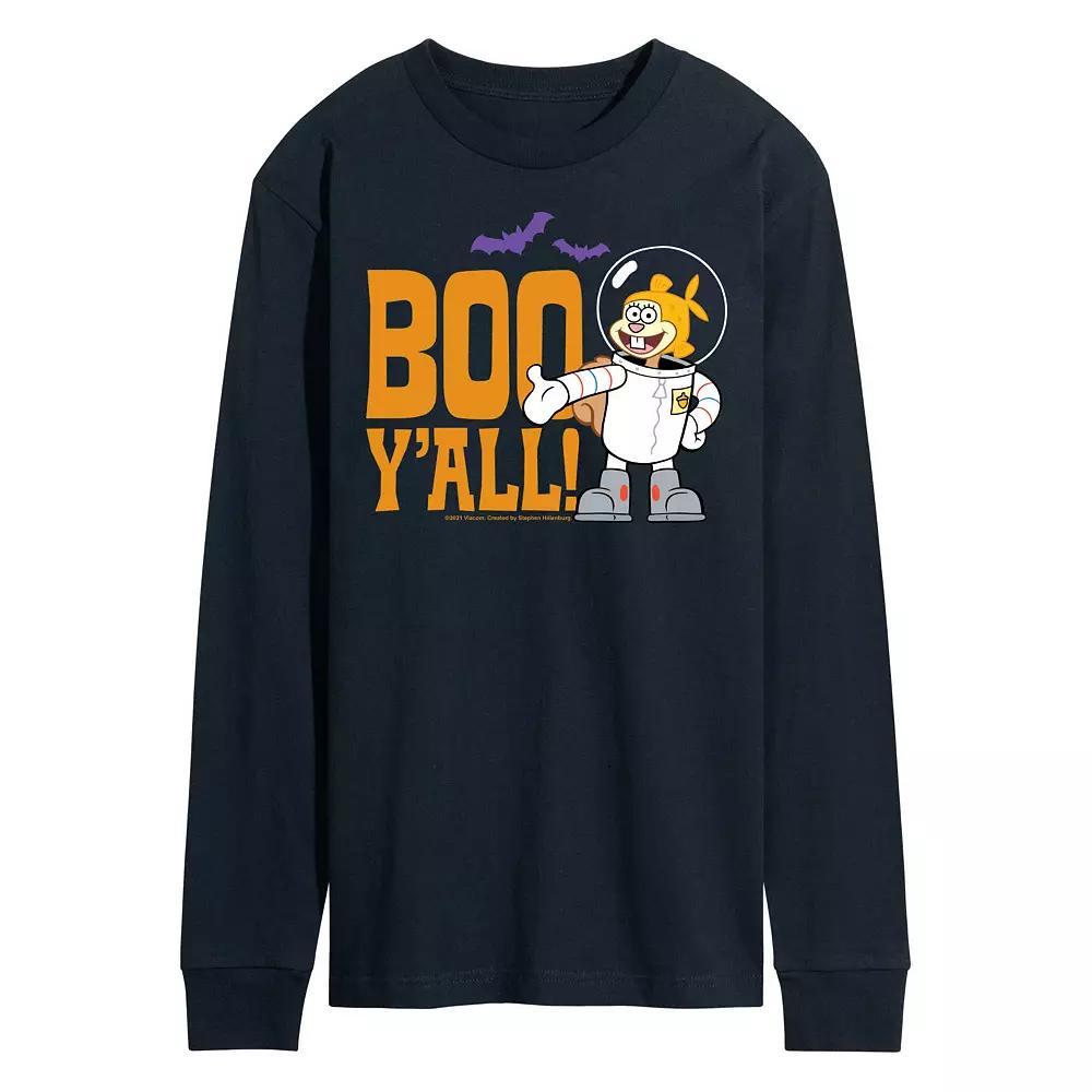 Mens SpongeBob SquarePants Boo Yall Long Sleeve Tee Product Image