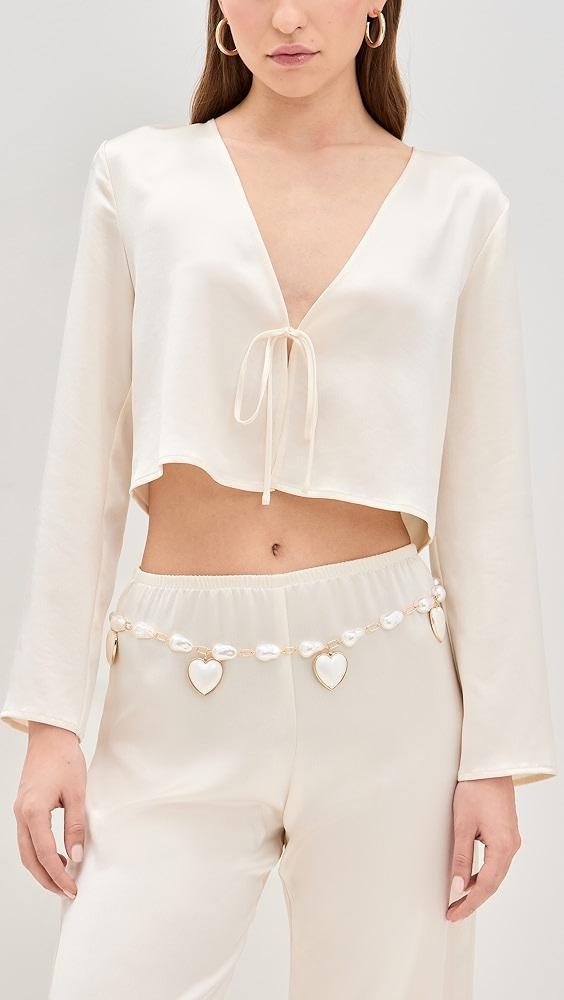 Lele Sadoughi Heart Charm Chain Belt | Shopbop Product Image