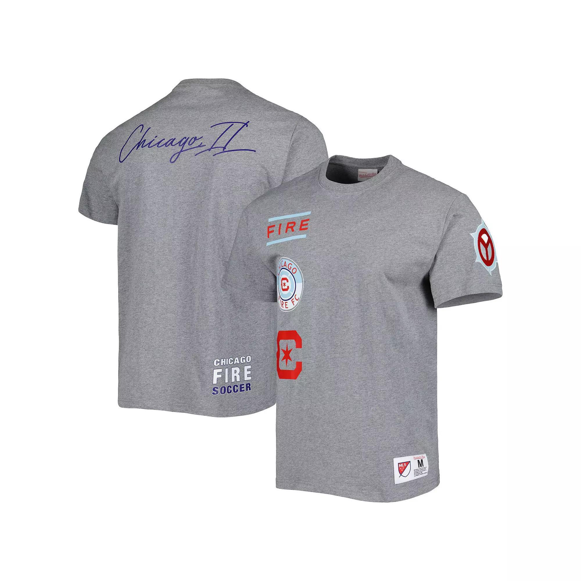 Mens Mitchell & Ness Gray Chicago Fire City Tee Product Image