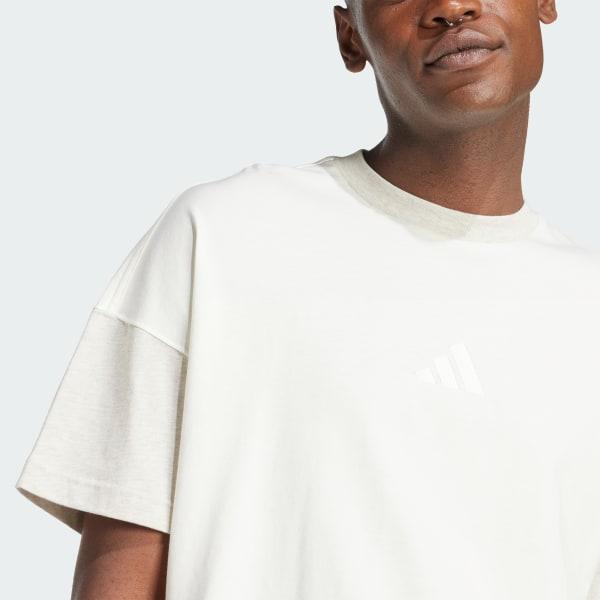 adidas ALL SZN Colorblock Tee Semi Court Green XL Mens Product Image
