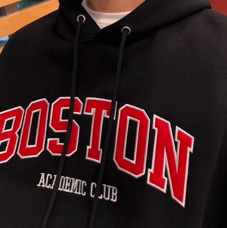 RT No. 12315 BOSTON LETTERED HOODIE Product Image