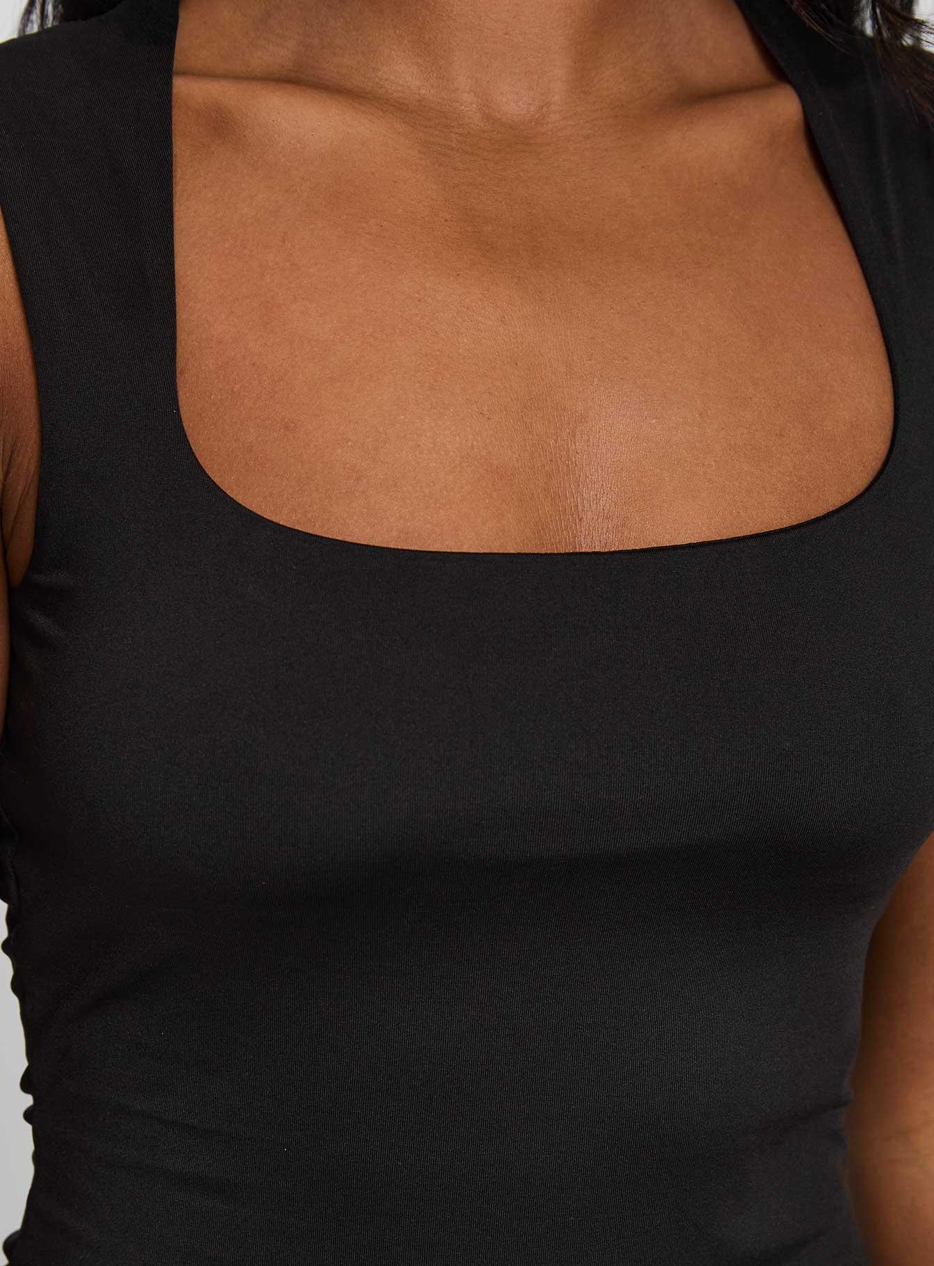 So Divine Cut Out Bodysuit Black Product Image