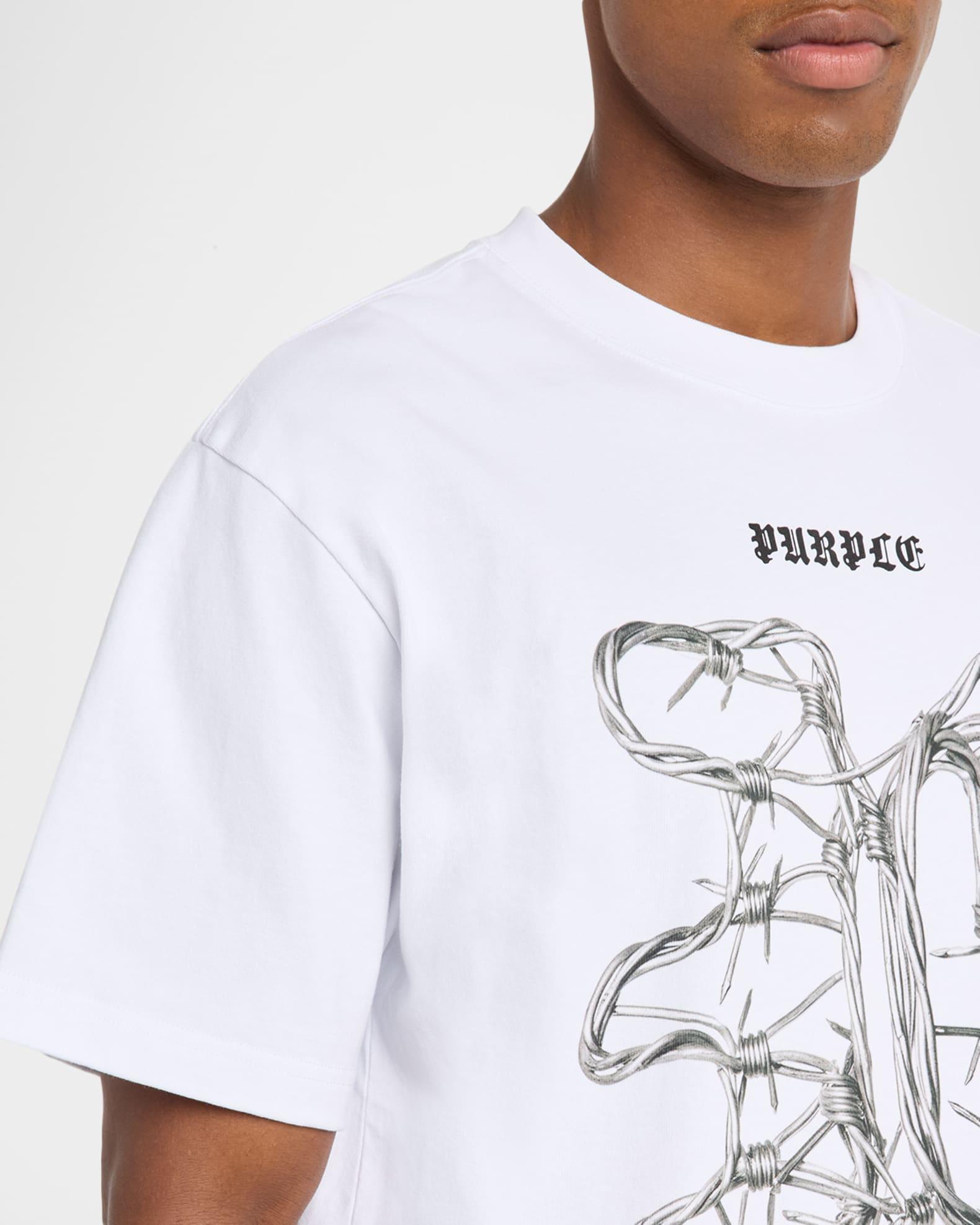 Men's Jersey Barbed Wire Graphic Logo T-Shirt Product Image