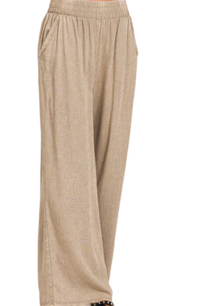 Washed Linen Pants Product Image