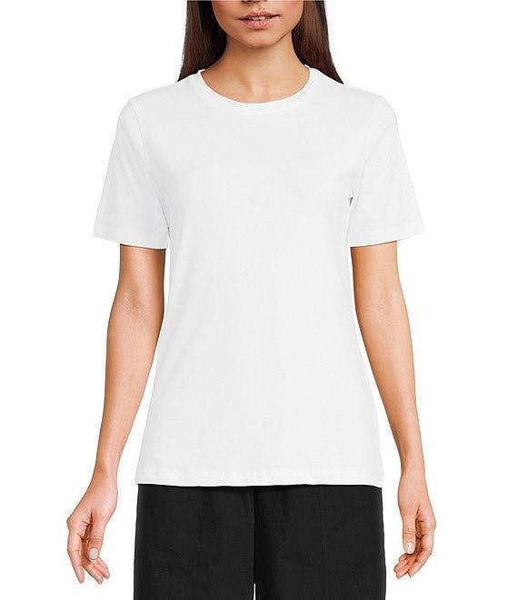 Le' AL.X Organic Cotton Knit Crew Neck Short Sleeve Tee Shirt Product Image