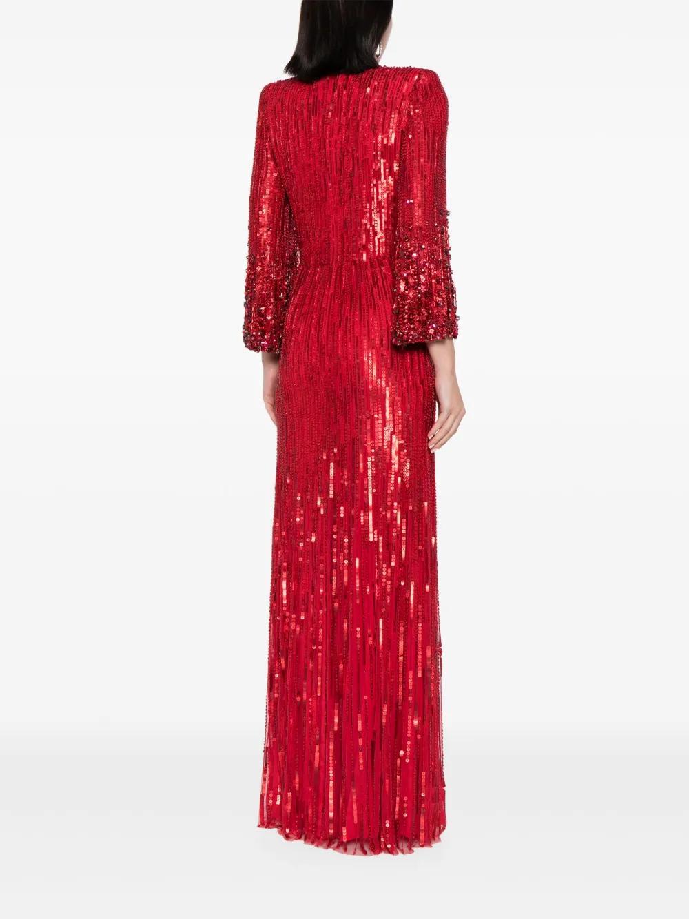 Cosmos sequin-embellishment gown Product Image