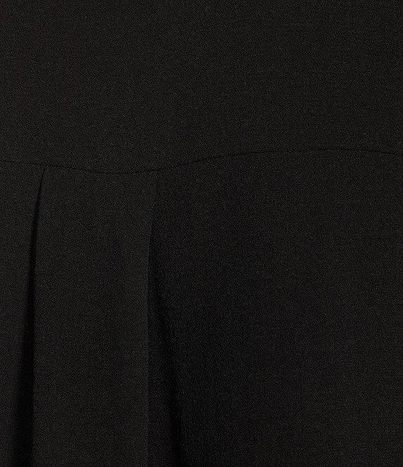 Eileen Fisher Silk Georgette Crepe Point Collar Long Sleeve Button-Front Shirt Product Image