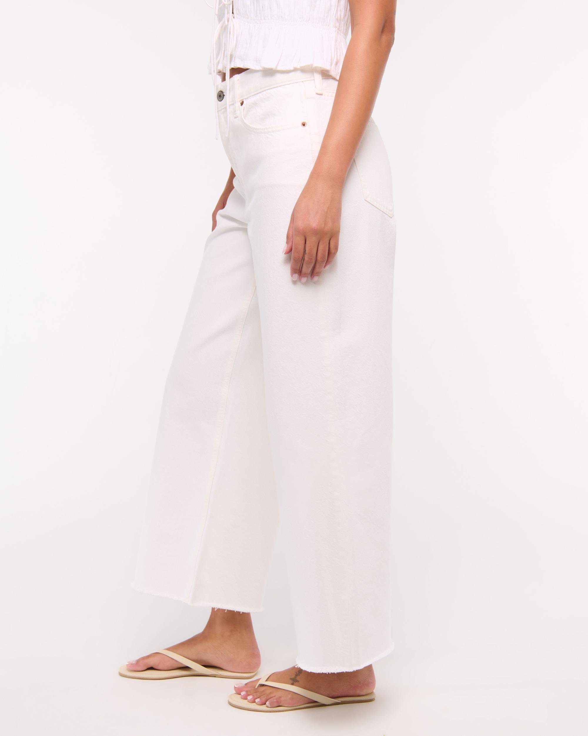 High Rise Cropped Wide Leg Jean Product Image