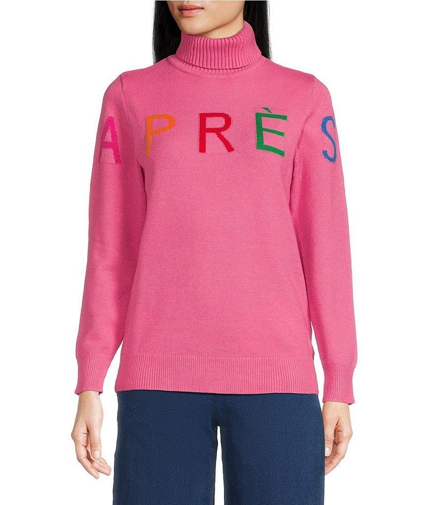 Sugarlips Clovis Apres Print Knit Turtleneck Long Sleeve Sweater Product Image