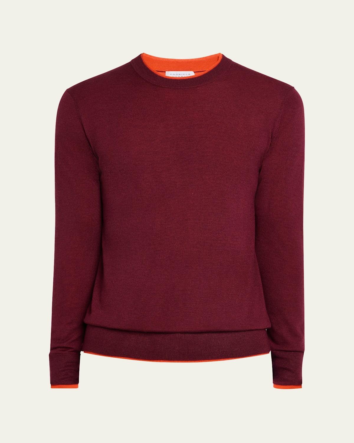 Mens Wells Cashmere and Silk Knit Crewneck Sweater Product Image
