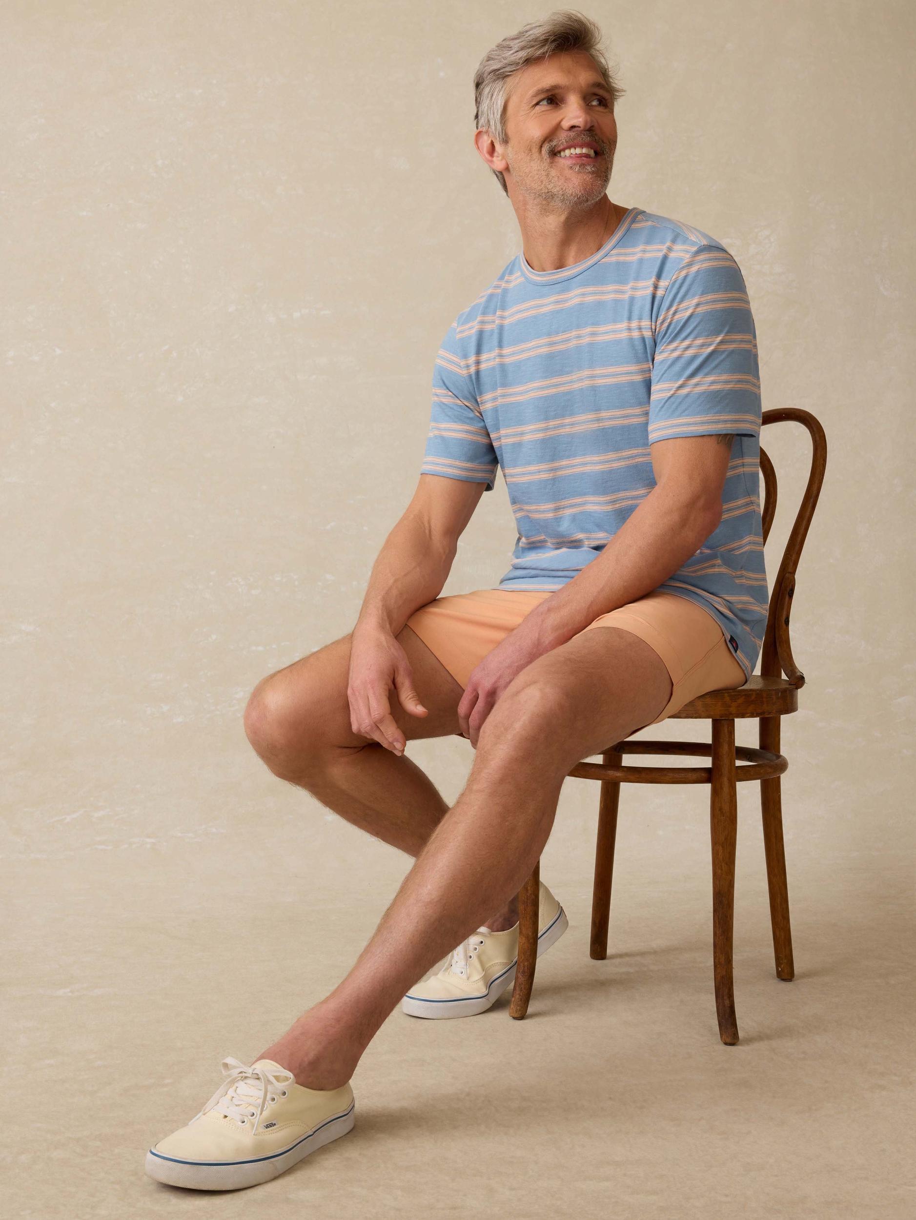 Sunwashed Tee - Coast Coral Stripe Male Product Image