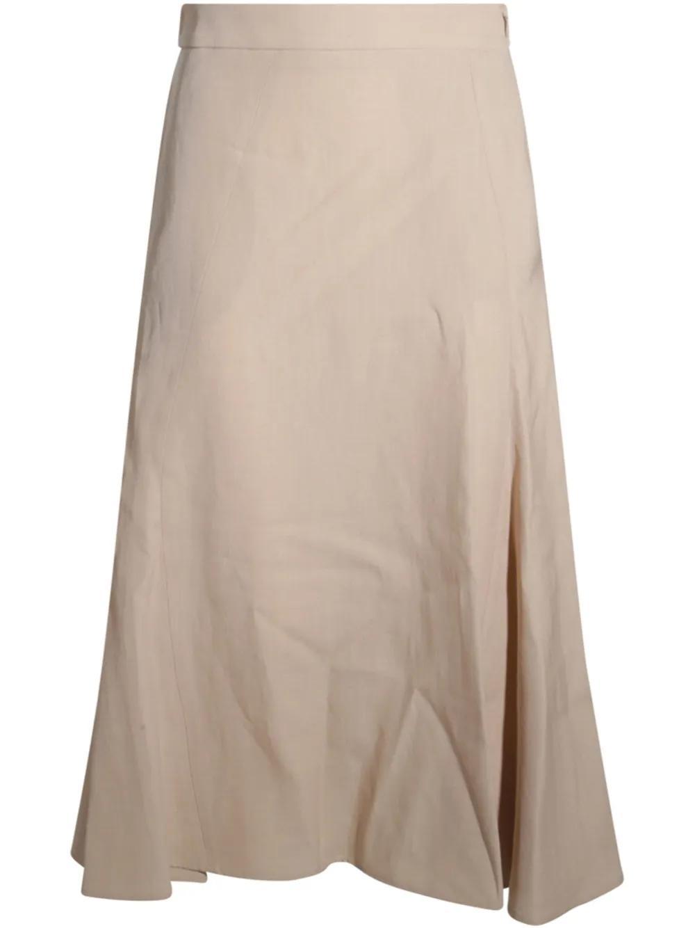FABIANA FILIPPI Beige Cotton Midi Skirt Product Image