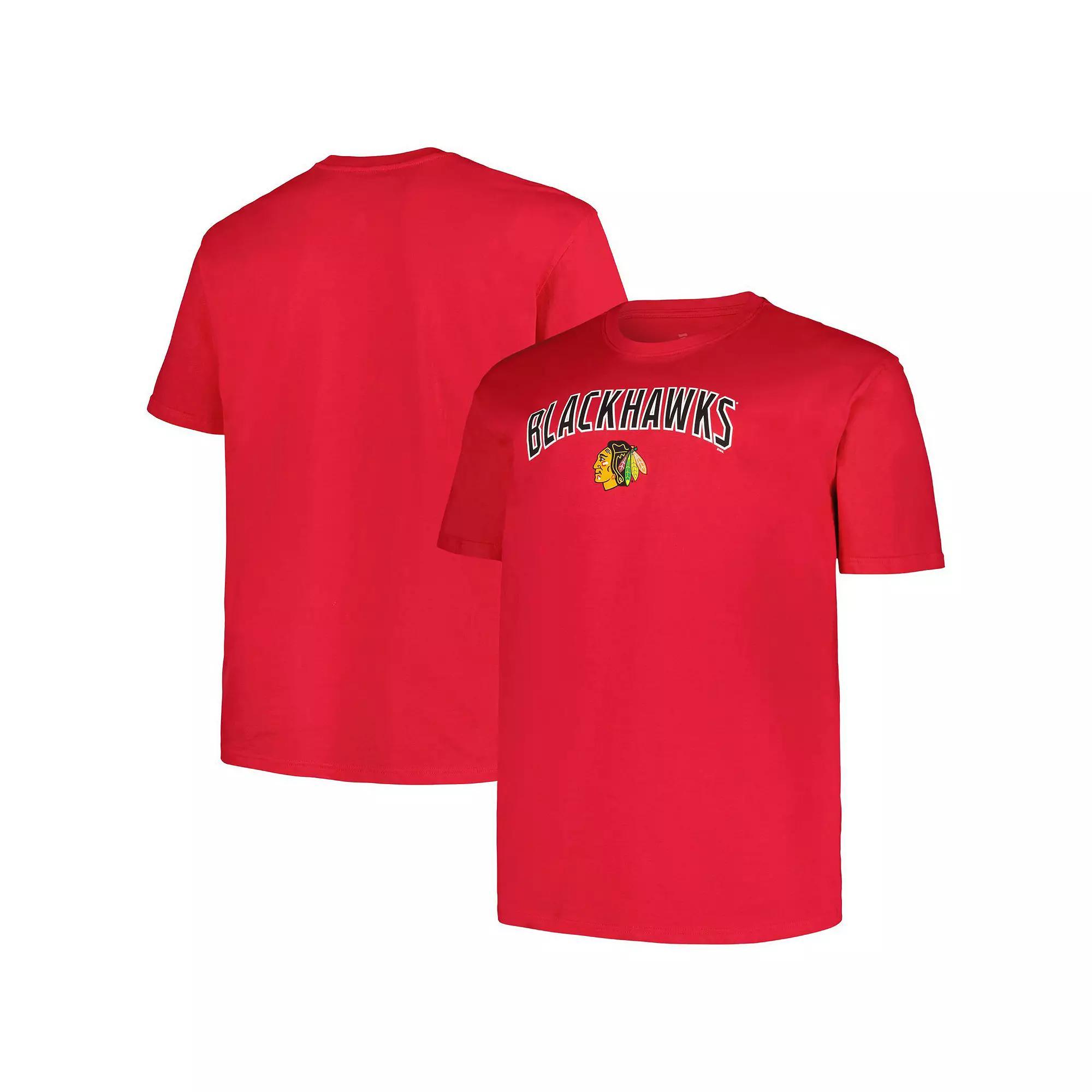 Men's Profile Red Chicago Blackhawks Big & Tall Arch Over Logo T-Shirt, Size: 5XLT Product Image