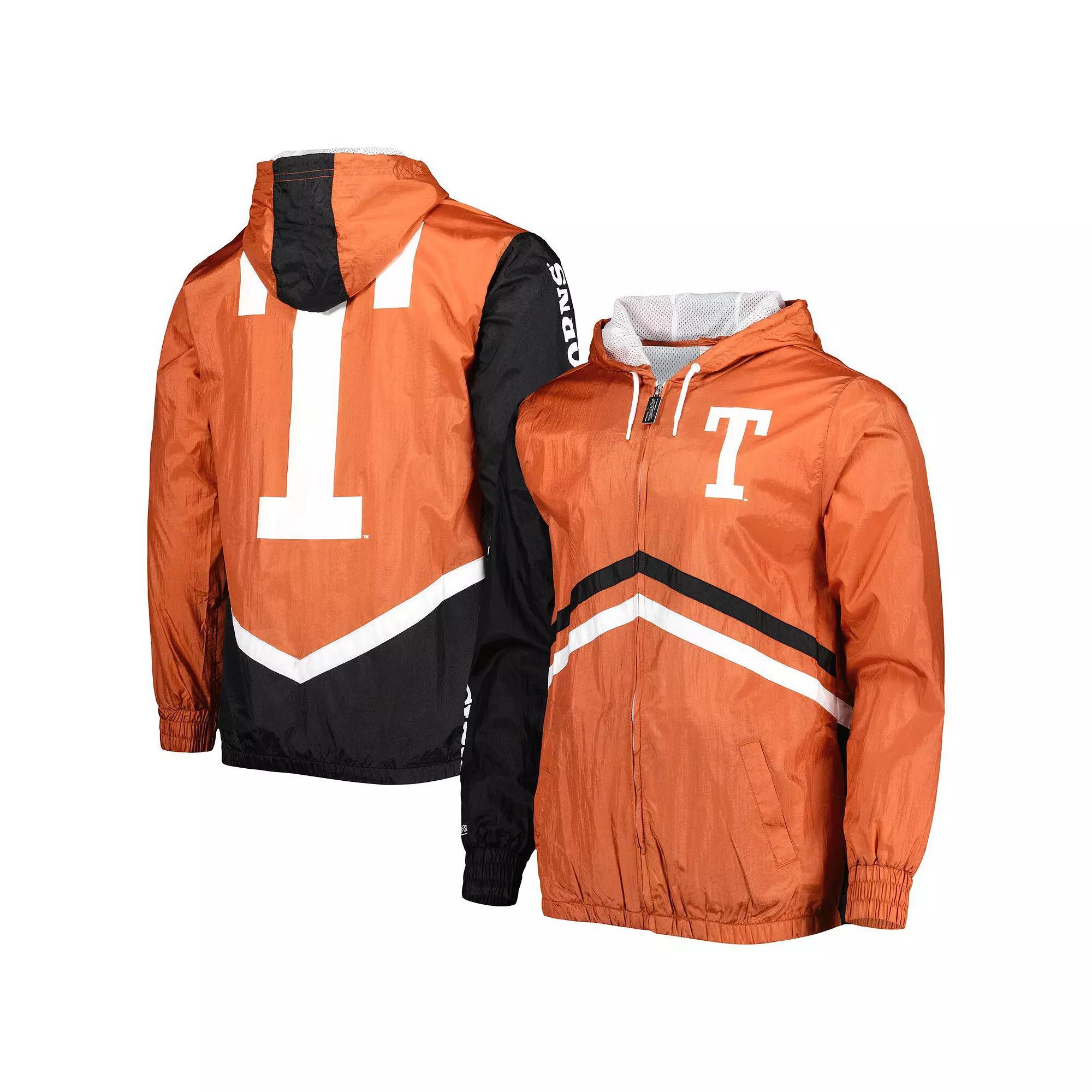 Men's Mitchell & Ness Texas Orange Texas Longhorns Undeniable Full-Zip Windbreaker Jacket, Size: XL, Team Product Image