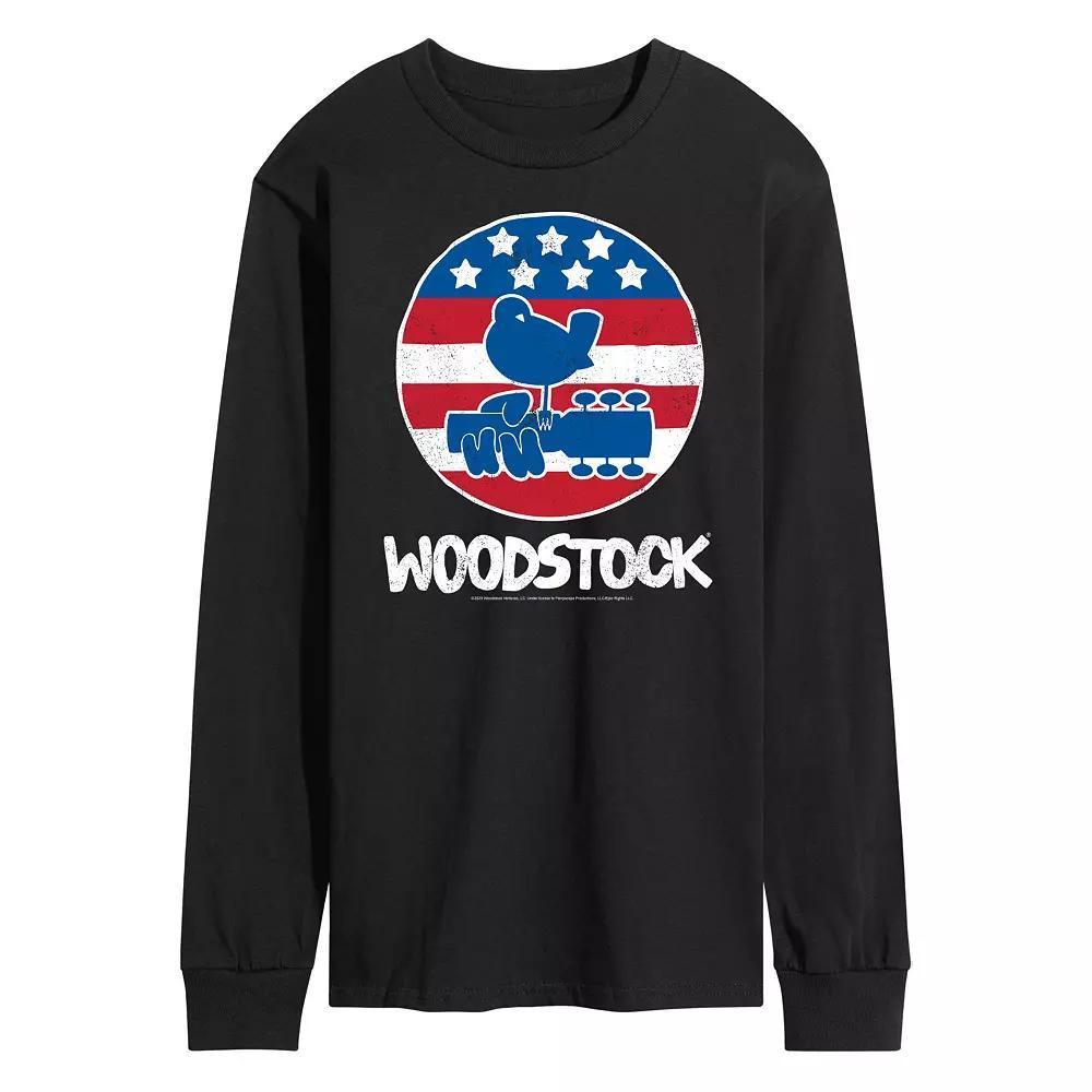 Mens Woodstock Americana Long Sleeve Graphic Tee Product Image